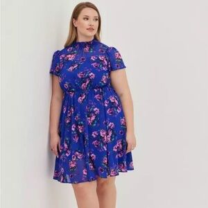 Floral Blue and Pink Dress